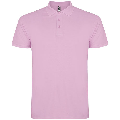 Polo pour homme coton 200gr personnalisé Star ROLY Rose clair